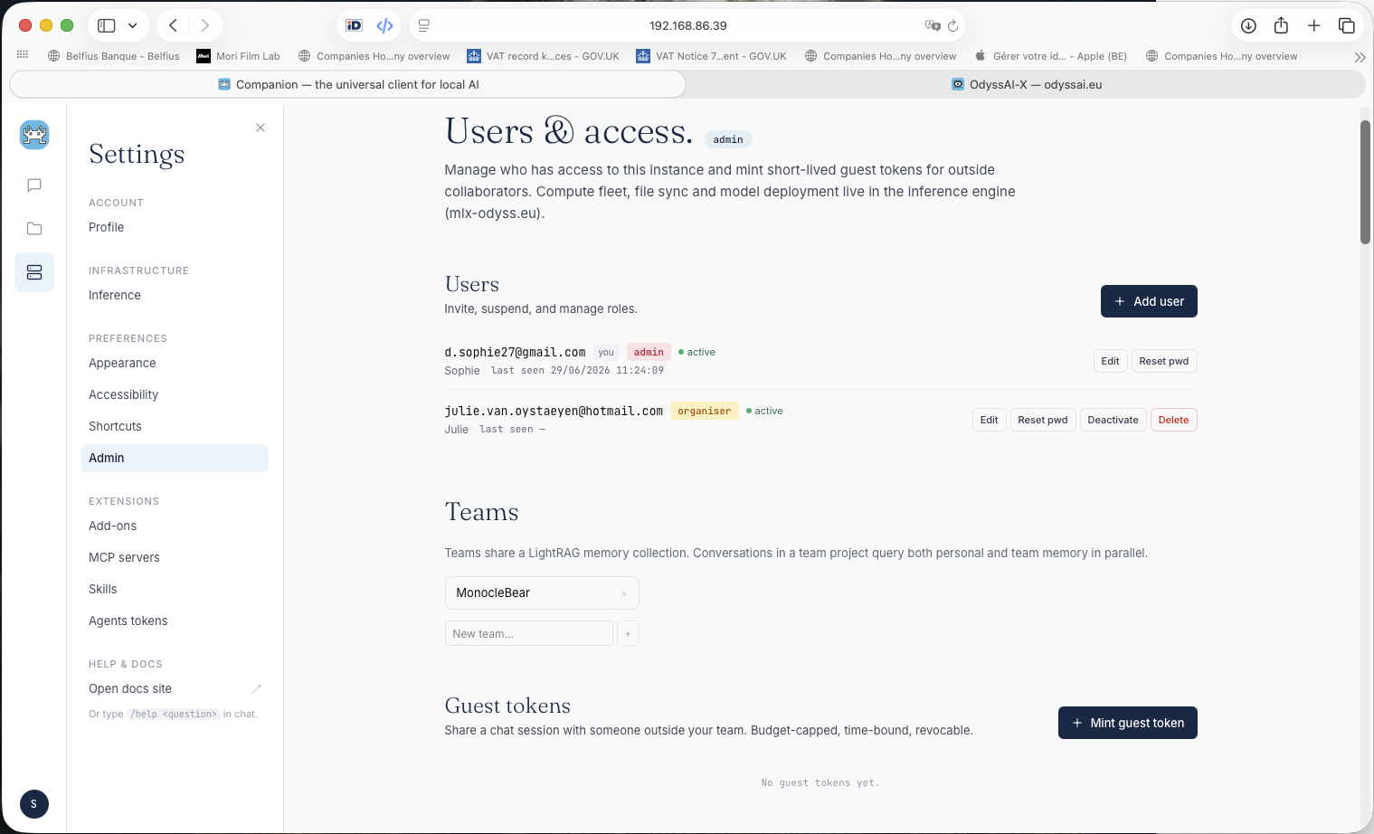 Users and Teams